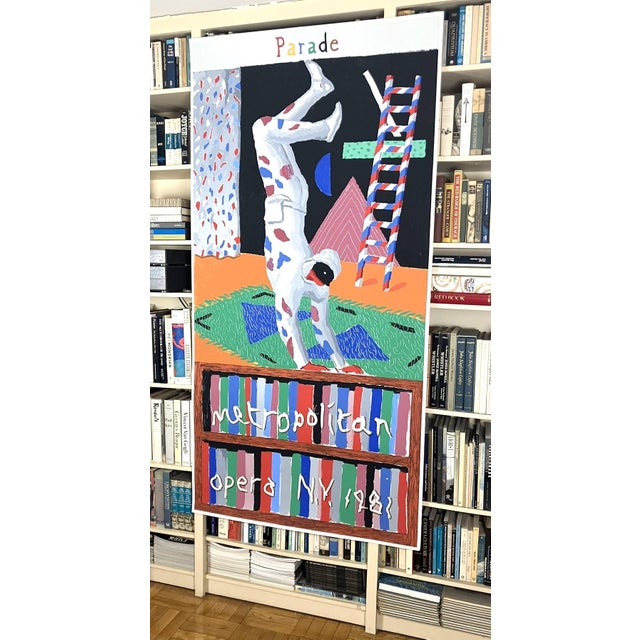 1980 David Hockney Celia,Paris ビンテージポスター David Hockney Parade Original 1981 Monumental Silkscreen