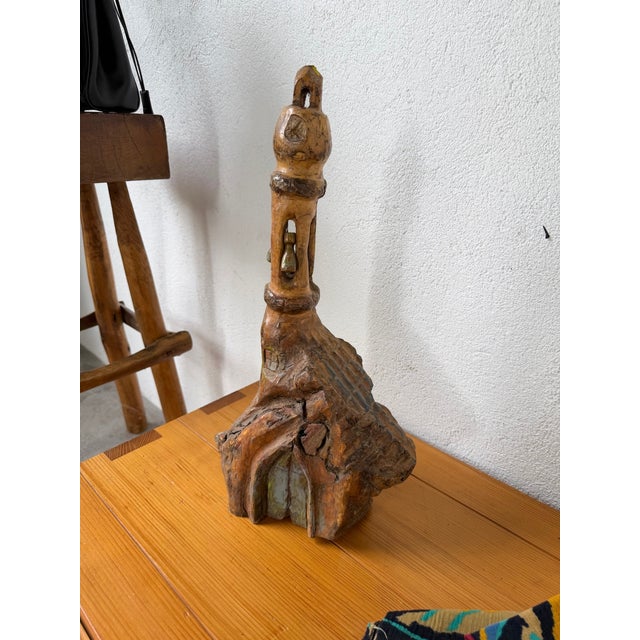 Antique Brutalist Sculpture in Polychrome Wood, 1890s For Sale - Image 14 of 18