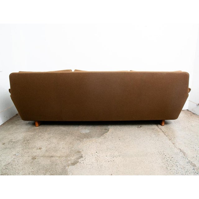 Mid Century Danish Modern Sofa Teak Ryesburg Mobler Brown Tufted Vintage 3 Seat For Sale - Image 4 of 12