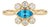 Marquise Blue Topaz Ring | 18k Gold Plated Evil Eye Ring | Cluster Wedding Unique Promise Ring Us 7 For Sale