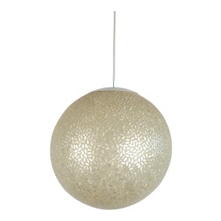 Capiz Shell Globe Pendant Light For Sale