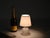 Wonderful table lamp in "rostrato" mouth-blown murano glass and brass, completed with an off-white lampshade. This...