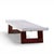 Mid 20th Century Paul Frankl for Johnson Furniture Company Mid Century Cork and Mahogany Coffee Table Bench For Sale - Image 5 of 9
