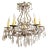 Victorian crystal and wrought iron chandelier with five swirly candlestick arms and beaded accents. This light has been...