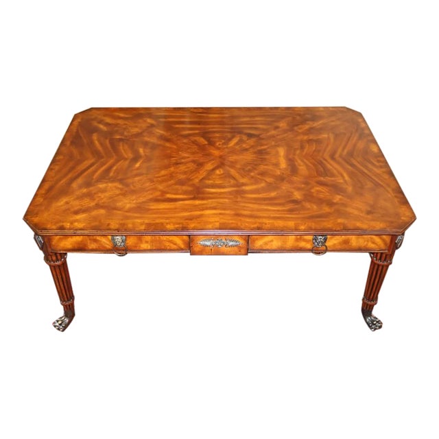 Theodore Alexander Althorp Mahogany Regency Style Cocktail Coffee Table For Sale