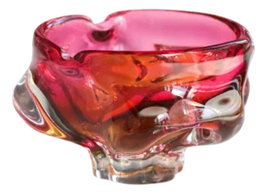 Flower-Shaped Bowl by Josef Hospodka for Chribska Glassworks, 1960s