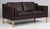Børge Mogensen two-seat sofa new upholstered with mokka elegance aniline leather. Legs of oak. Model 2212, made by...