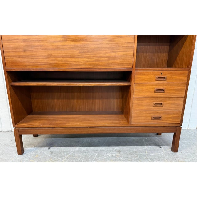 Mid-Century Danish Modern Teak Bar Cabinet For Sale - Image 9 of 11
