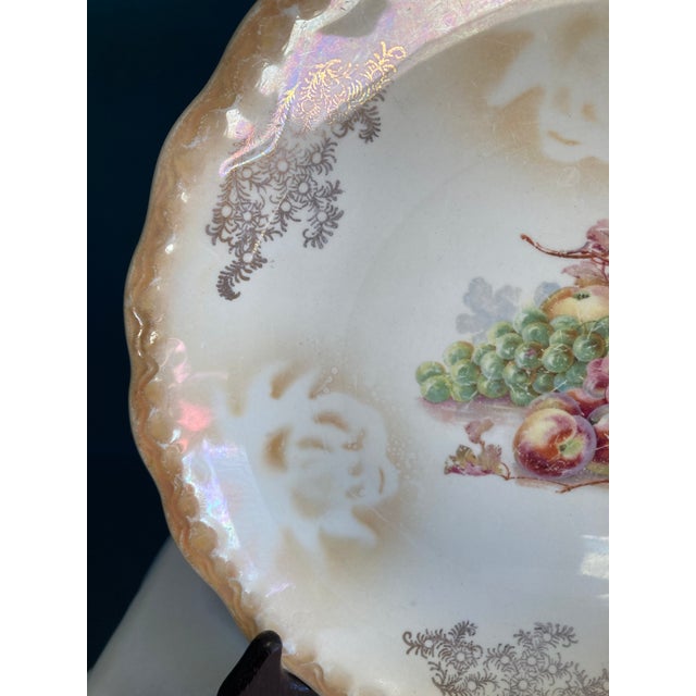 Antique d.e. McNicol England Fruit Motif Decorative Plate For Sale - Image 10 of 11