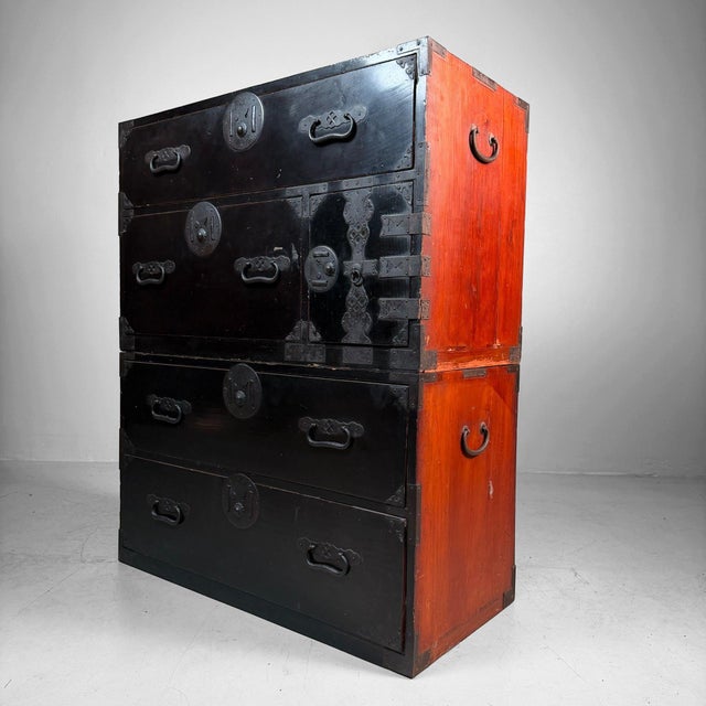 Large Japanese Tansu Chest of Drawers, Storage Cabinet, 1900s, 1890s For Sale - Image 6 of 18