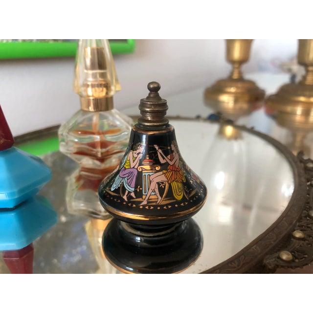 Ceramic Lacque Perfume Bottle Depicting the Ancient Greek For Sale - Image 7 of 7