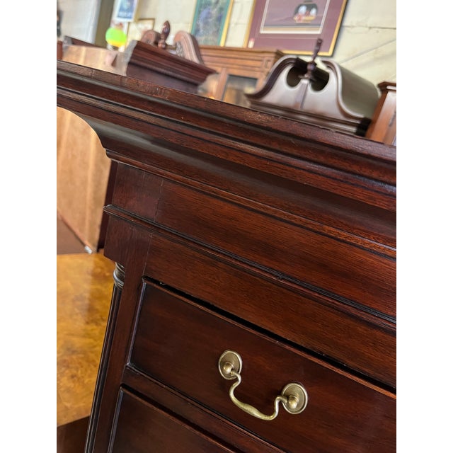 Late 20th Century Henkel-Harris New Market High Chest of Drawers For Sale - Image 11 of 12