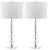 Stacked Crystal Ball Lamp in Clear & White - a Pair For Sale In Philadelphia - Image 6 of 6