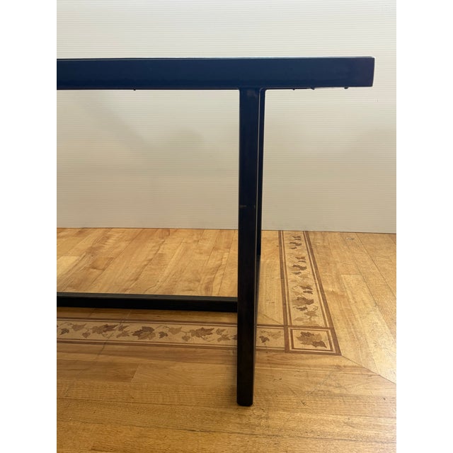 Brown Bespoke Wood + Metal Dining Table For Sale - Image 8 of 12