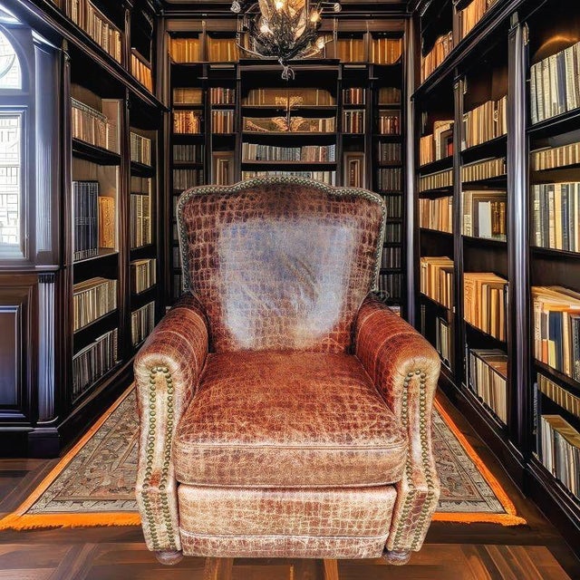 Rare Genuine Leather Recliner- blend of Western sophistication & modern comfort. Part of Barcalounger’s esteemed Vintage...