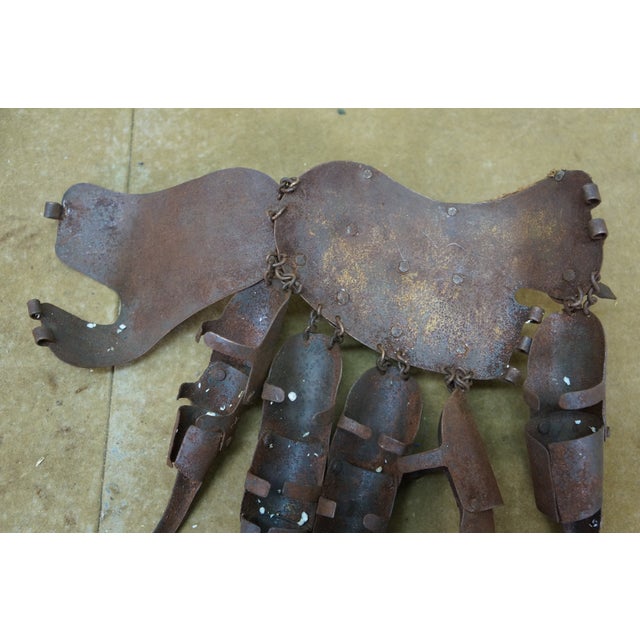 2 Antique Cantonese Tiger Claw Armored Metal Combat Spiked Gloves Chinoiserie For Sale - Image 10 of 10