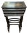 Late 20th Century Ebonized Chinoiserie Set of 4 Nesting Tables For Sale