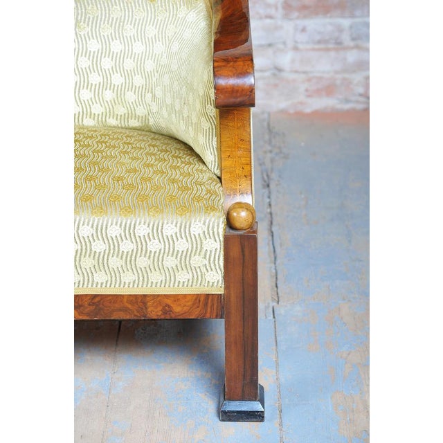 Empire Upholstered and Inlaid Walnut Living Room Set, Austria, 1810s, Set of 3 For Sale - Image 10 of 18