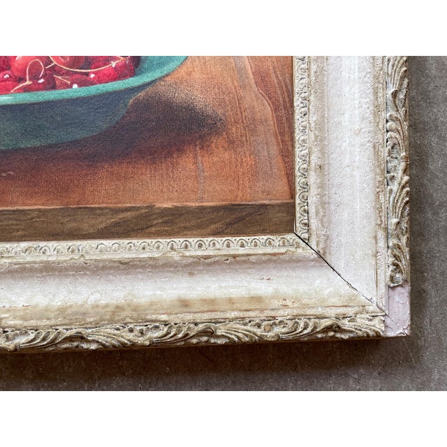 1920s Still Life Painting of a Bowl of Cherries by Irene Churchill Gardner, Framed For Sale - Image 4 of 6