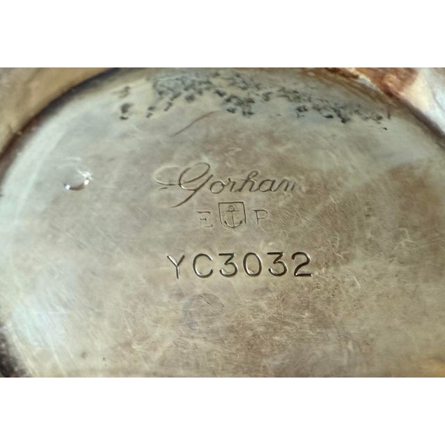 Pair of Vintage Gorham Silver Plated 3 Arm Weighted Candelabras For Sale - Image 11 of 11