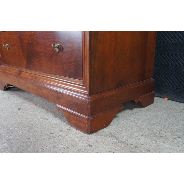 Stickley French Louis Philippe Style Cherry 2 Door Armoire Wardrobe Chest 78" For Sale - Image 9 of 14