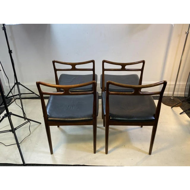 Black 1960s Johannes Andersen Model # 94 Rosewood Dining Chairs - Set of 4 For Sale - Image 8 of 13