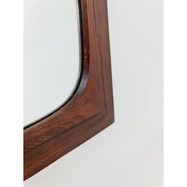Glass Mid-Century Modern Danish Wall-Mounted Mirror, 1960s For Sale - Image 7 of 12