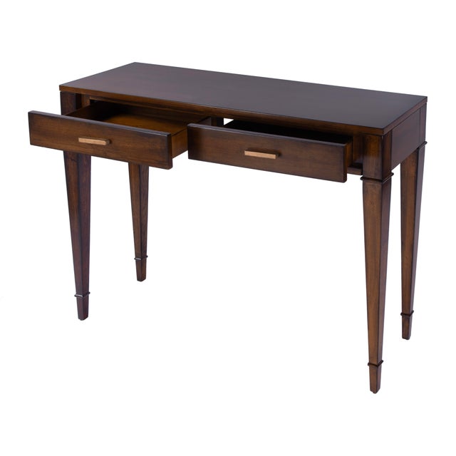 Spritely Home Accent Furniture Kai 45 in. W Rectangular Wood 2 Drawer Console Table, Antique Cherry For Sale - Image 4 of 9