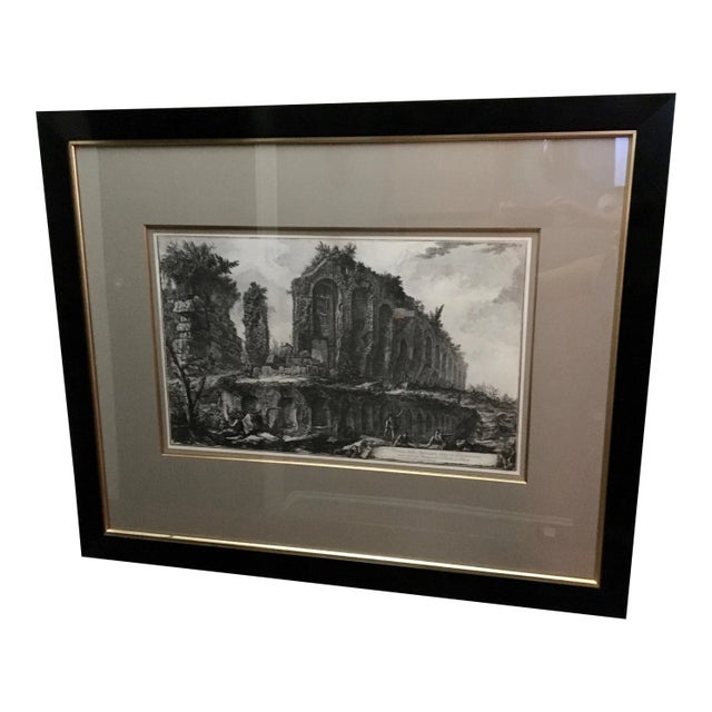 Large 19th C. Piranesi Engraving "Ruins of an Amphitheater Near Rome" For Sale