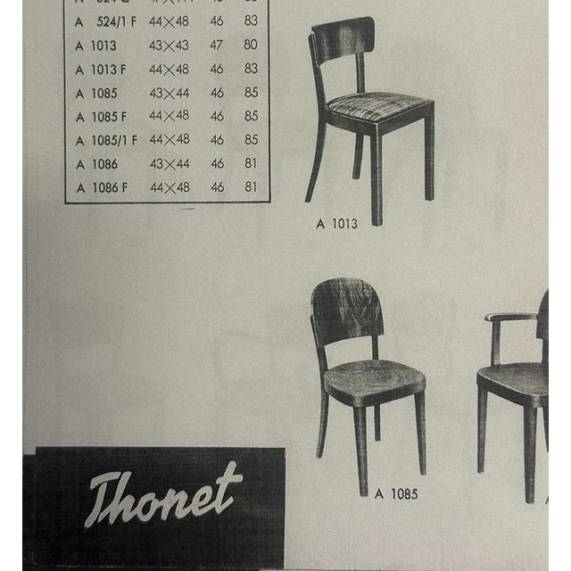 Art Deco Dining Chairs from Thonet Mundus, 1930s, Set of 4 For Sale - Image 9 of 10