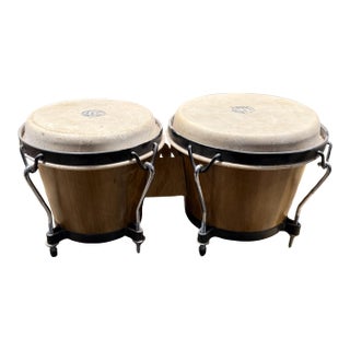 Lp (Latin Percussion) Cp Traditional Bongos in a Natural Wood Finish For Sale