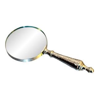 Silver Hammered-Handle Magnifying Glass For Sale