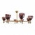 Metal Chandelier with Violet Shades, 1950s For Sale - Image 7 of 7