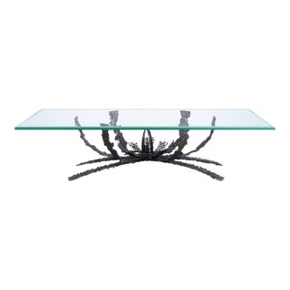 Mid-Century Modern Brutalist Bronze Coffee Table by Daniel Gluck For Sale