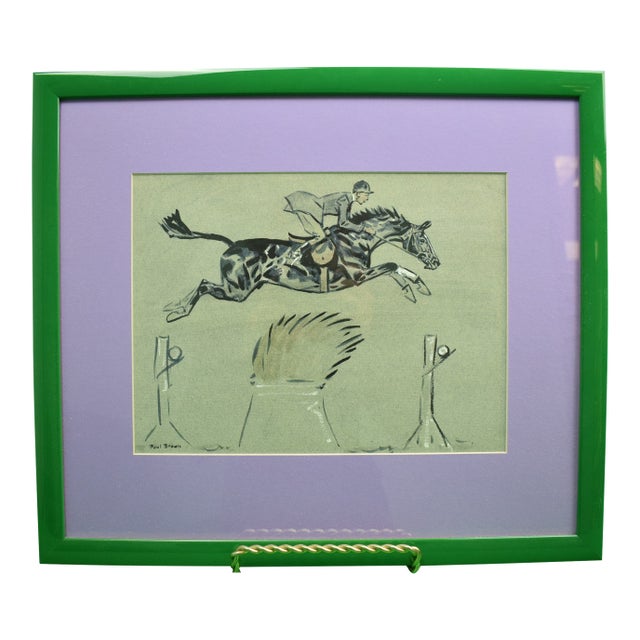 Double Jump Watercolor & Gouache by Paul Brown For Sale