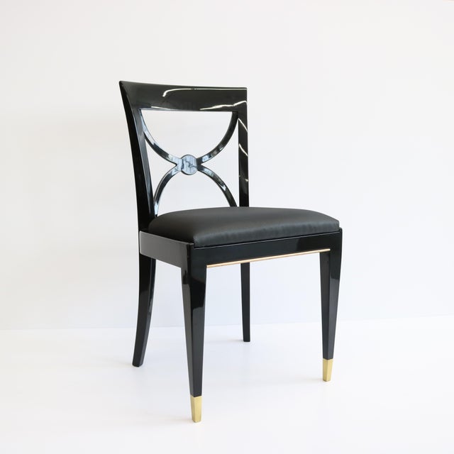 Set of Four 1930s Art Deco Dining Chairs, De Coene Freres, Belgium For Sale In New York - Image 6 of 8