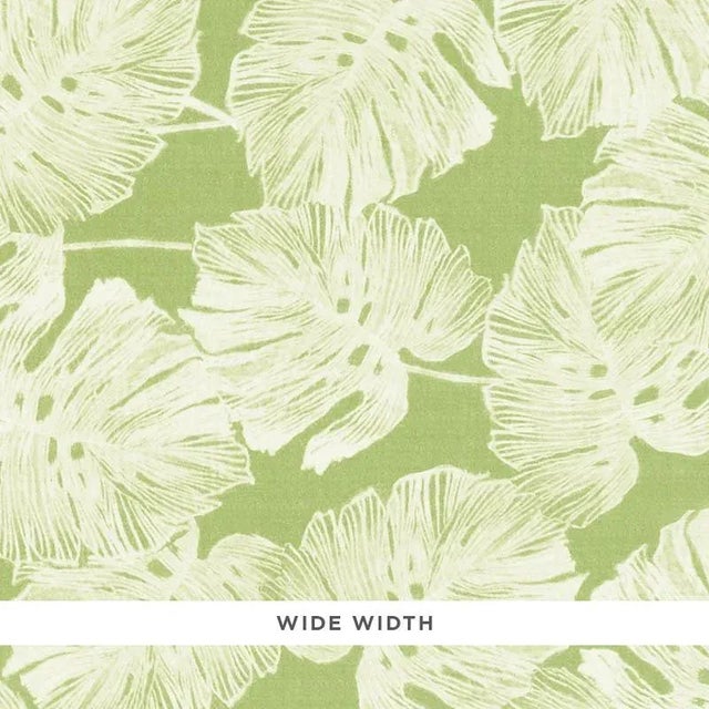 A double-width dose of split leaf philodendron leaves printed on an airy linen-blend ground, Del Coco has a soft,...