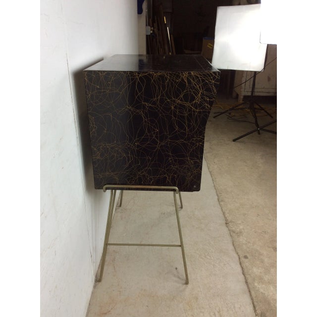 Black Mid Century Modern Freestanding Newspaper Vending Machine on Hairpin Legs For Sale - Image 8 of 12