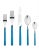 Contemporary Mepra Fantasia 20-Piece Flatware Set, Electric Blue For Sale - Image 3 of 3