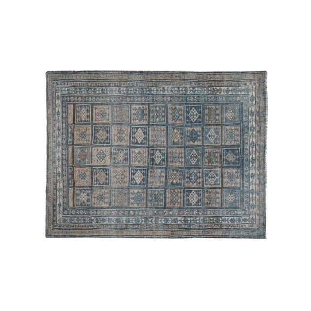 Distressed Low Pile Caucasian Rug 7'3'' X 9'10'' 87.4" x 118.5" / 222 x 301 Cm Hand woven with high quality pure wool...