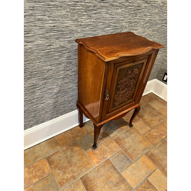 Auburn Antique English Wood Cabinet For Sale - Image 8 of 9