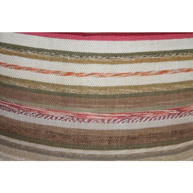 Rustic 19th Century Rag Rug Pillows, Pair For Sale - Image 3 of 7