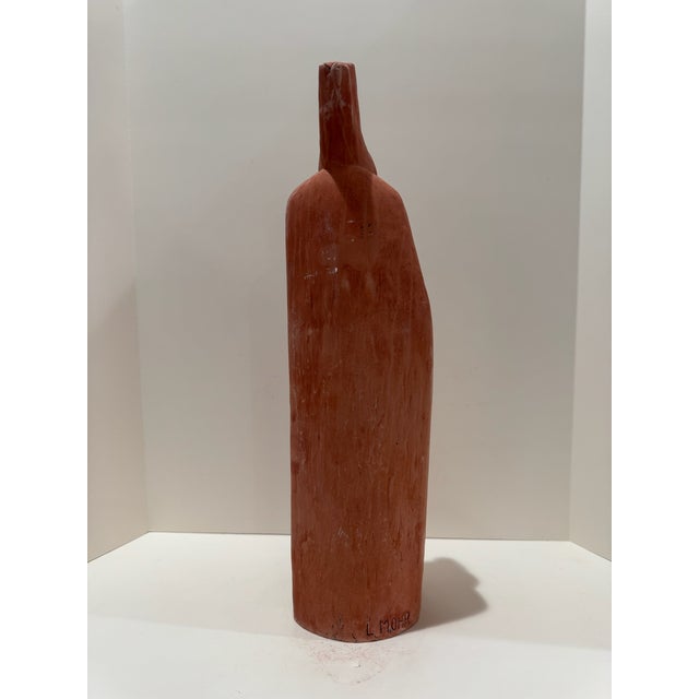 Figurative Larry Mohr Terracotta Two Standing Figures Sculpture Signed From Artist Estate For Sale - Image 3 of 6