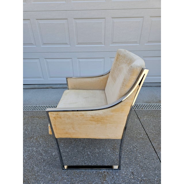 Comfort Designs Chrome and Upholstered Armchairs (Set of 5) For Sale - Image 6 of 15