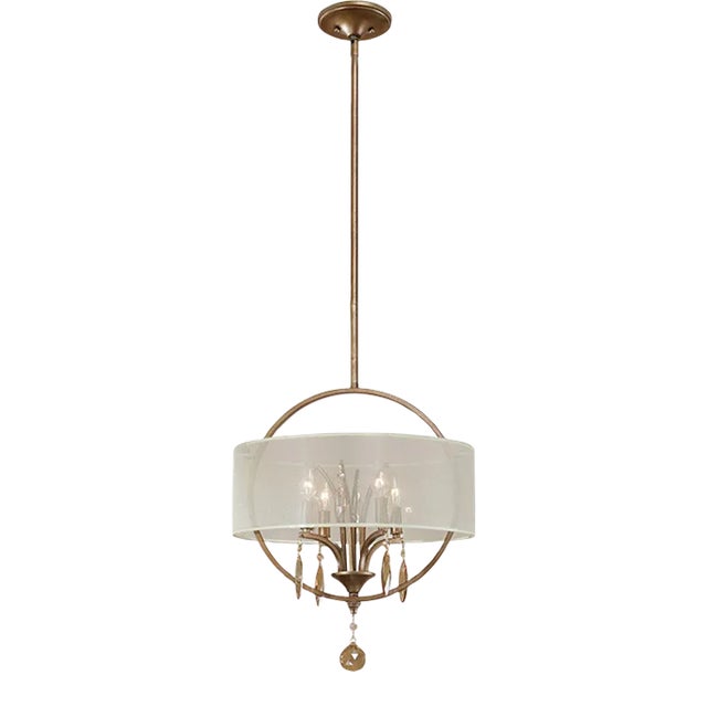 Alenya 4 Light Fabric Drum Pendant For Sale