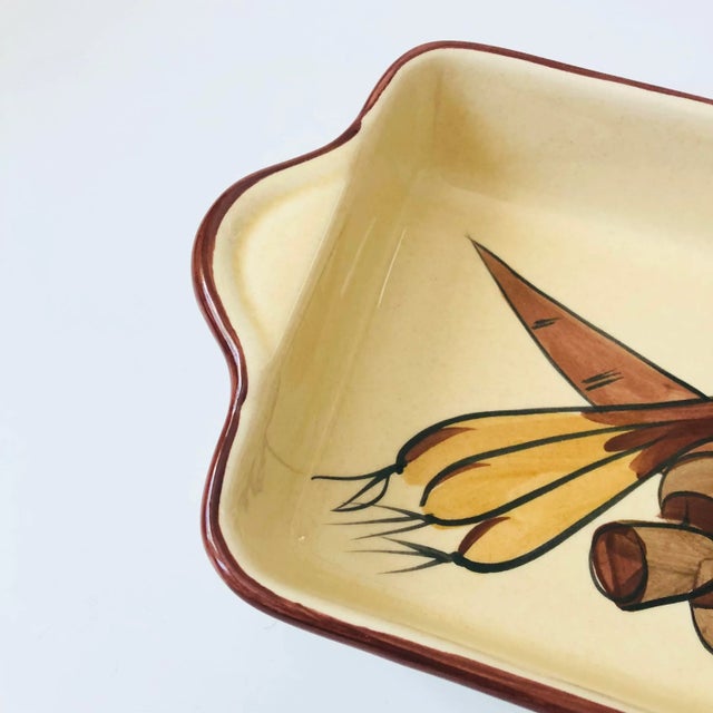 Mid-Century Modern 1970s Large Harvest Vegetable Rectangular Serving Dish by Los Angeles Potteries For Sale - Image 3 of 9