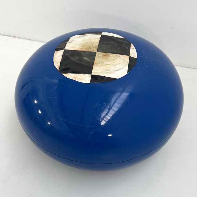 Blue Pastil Lounge Chair by Eero Aarnio for Asko, 1970s For Sale - Image 9 of 10