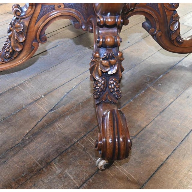 Victorian Burr Walnut Oval Centre Table, 1890 For Sale - Image 6 of 6