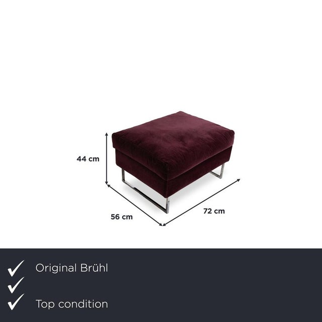 The stool from Brühl's Embrace collection brings a clean, minimalist look directly into your living room. The aubergine...