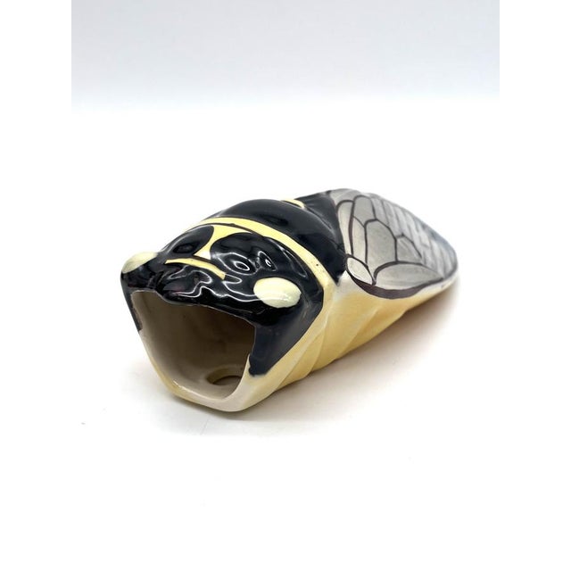 Faience Wall Cicada Sculpture from Louis Sicard, France, 1950s For Sale - Image 4 of 15